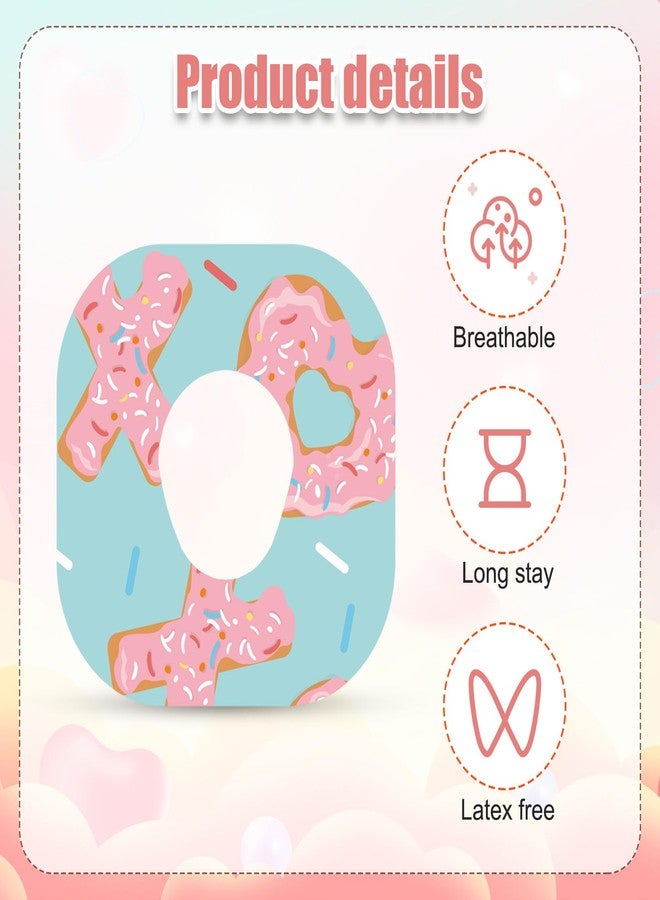 XIHIRCD 25pcs Adhesive Patches for Dexcom G7, Love Pattern CGM Sensor Covers Breathable Waterproof Overpatches Valentines Sticker Sensor Patches Compatible with Dexcom G7 (5 Styles) - Image 4